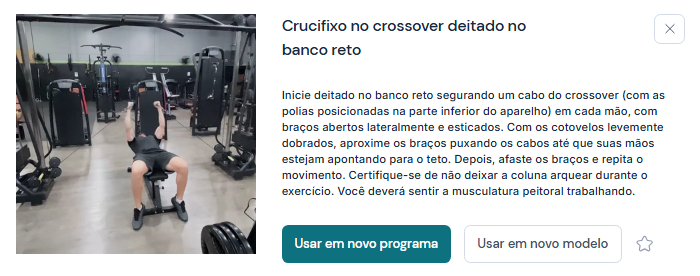 crucifixo reto crossover