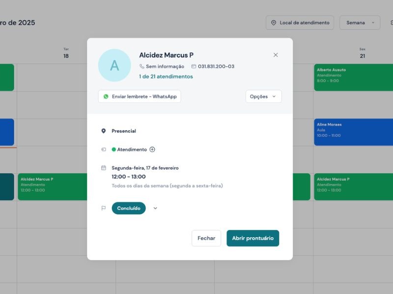 automação para clinicas agendamento inteligente