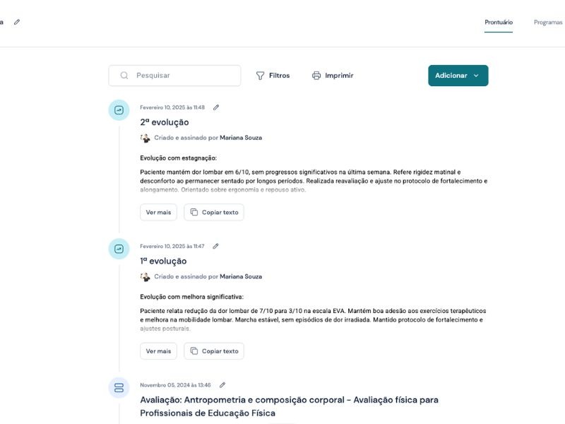 a importância do pós-consulta fisioterapeutas