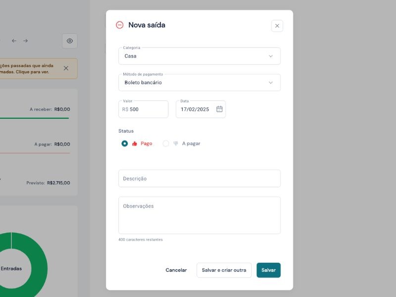 fluxo de caixa para consultorio entradas e saídas