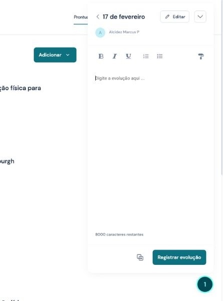 Inserção de acompanhamentos e linha do tempo importância