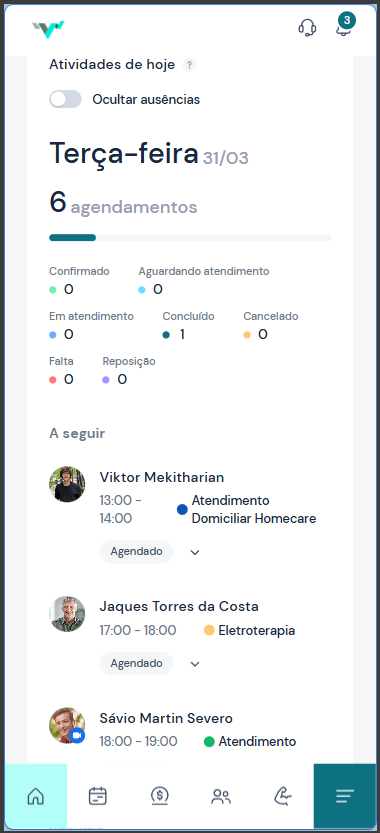 Aplicativo de Fisioterapia para clínicas: atenda, registre e gerencie pelo celular 1 Dashboard3