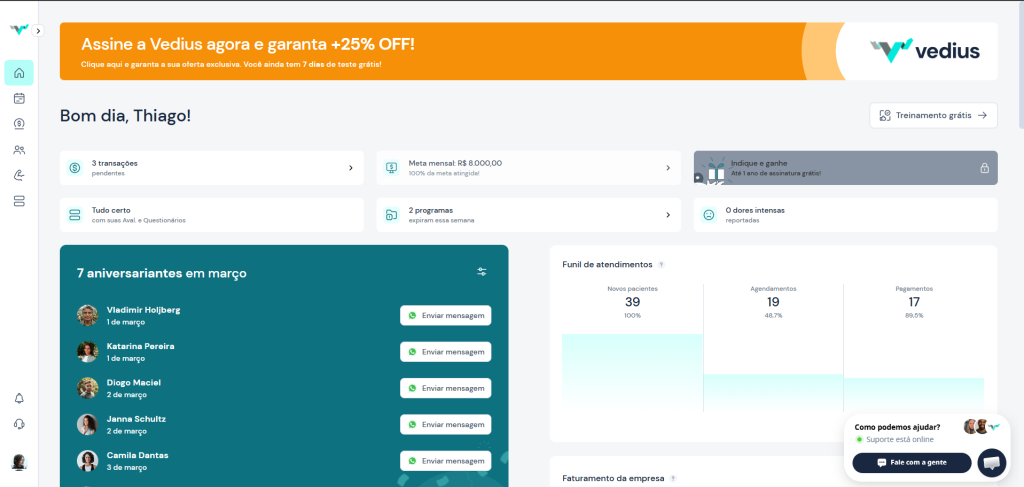 Melhor software para Fisioterapia: critérios para escolher e comparativo de funcionalidades 1 Dashboard 1