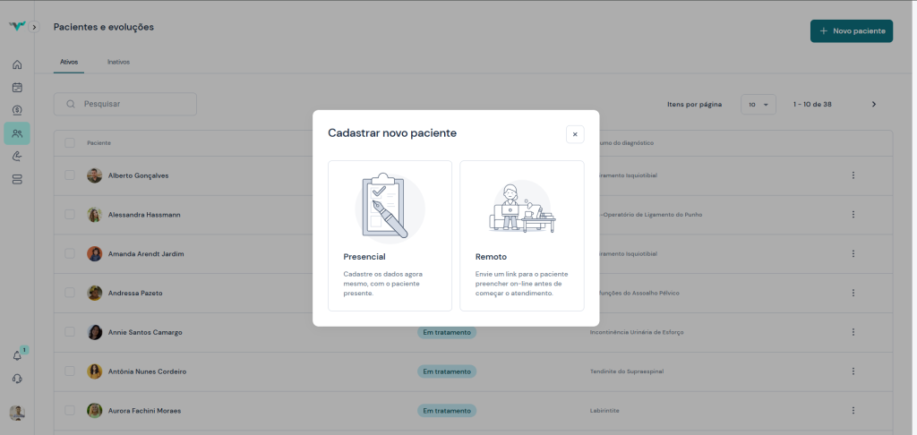 O que é um prontuário eletrônico e como funciona na Fisioterapia 1 Paciente Cadastro