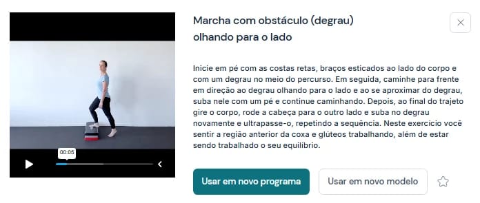 treino de marcha com degrau olhando para o lado na plataforma Vedius treino de marcha com degrau olhando para o lado na plataforma Vedius