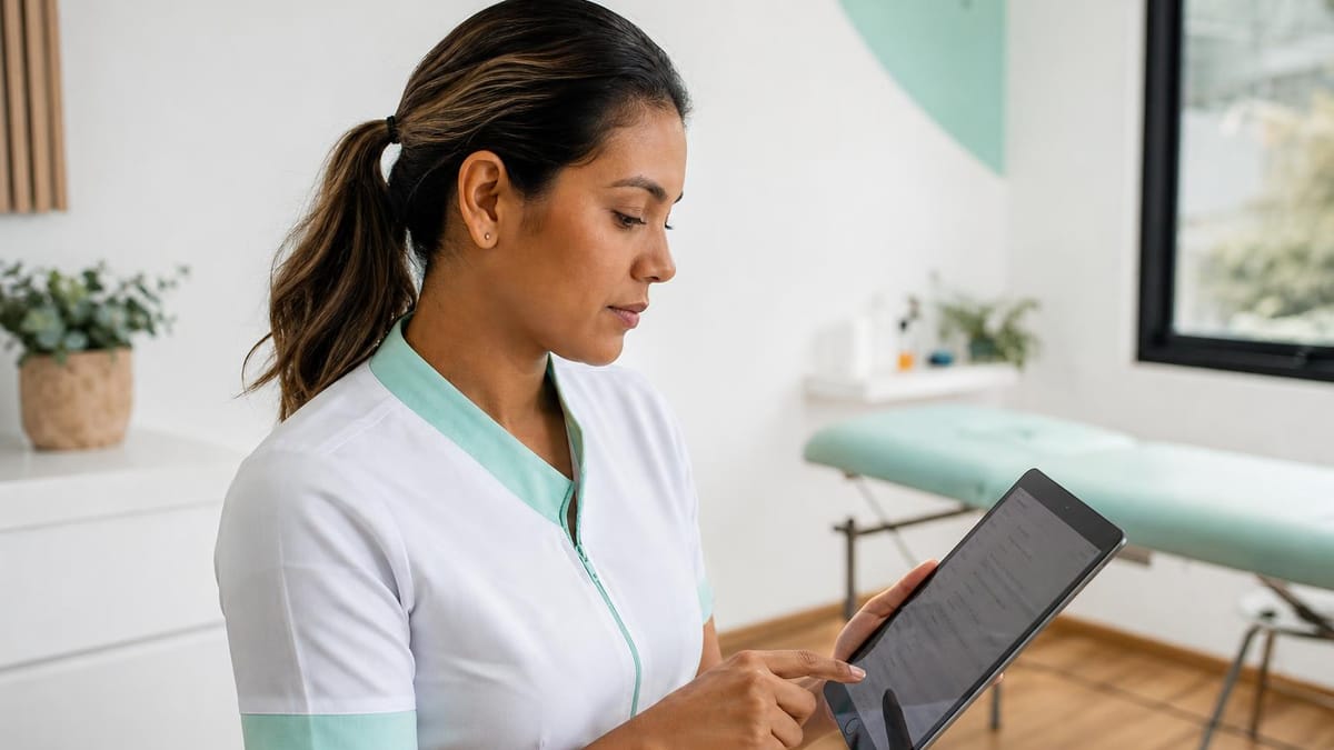 médica analisando a lei de proteção de dados do paciente